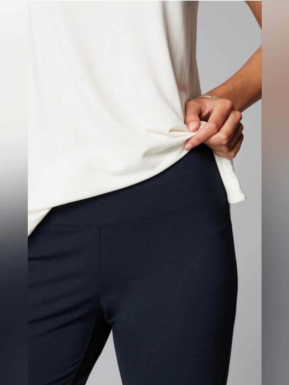 J. Jill Navy Wearever Slim-Leg Smooth Fit Knit Pant - Picture 2 of 7